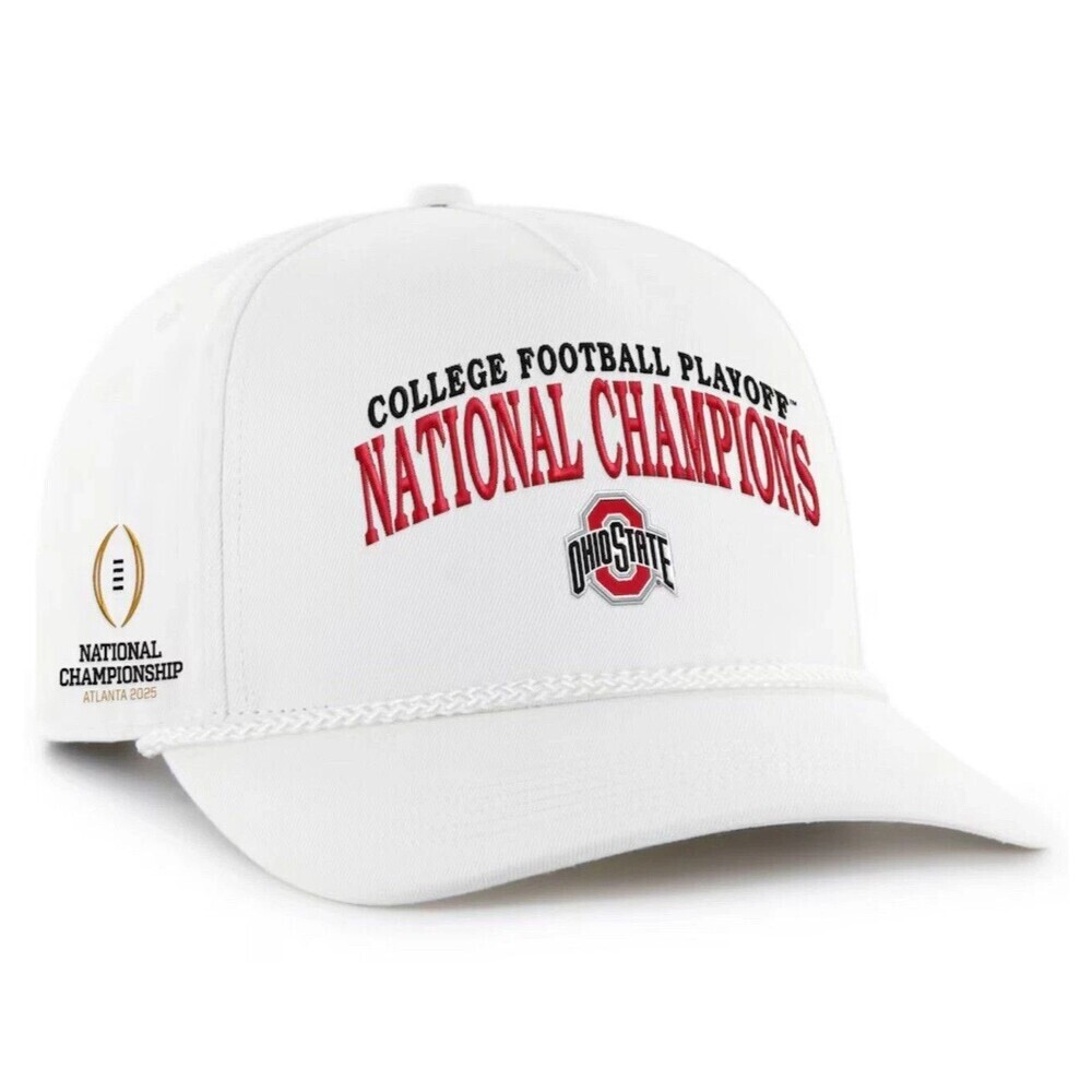 ‘47 Hitch Ohio State Buckeyes 2024 Champions Playoff National Rope Snapback Hat